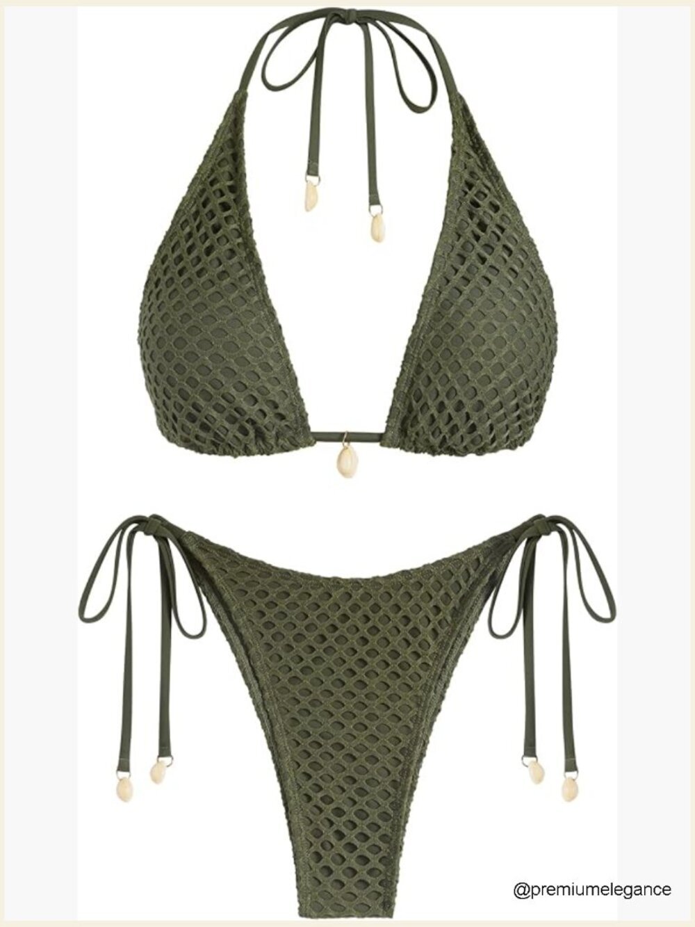 Bandeau Halter Convertible String Bikini Set Two Piece Swimsuit